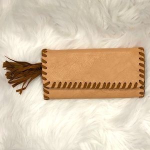 Charlotte Russe Tan/Brown Wallet w/ Fringe Tassle